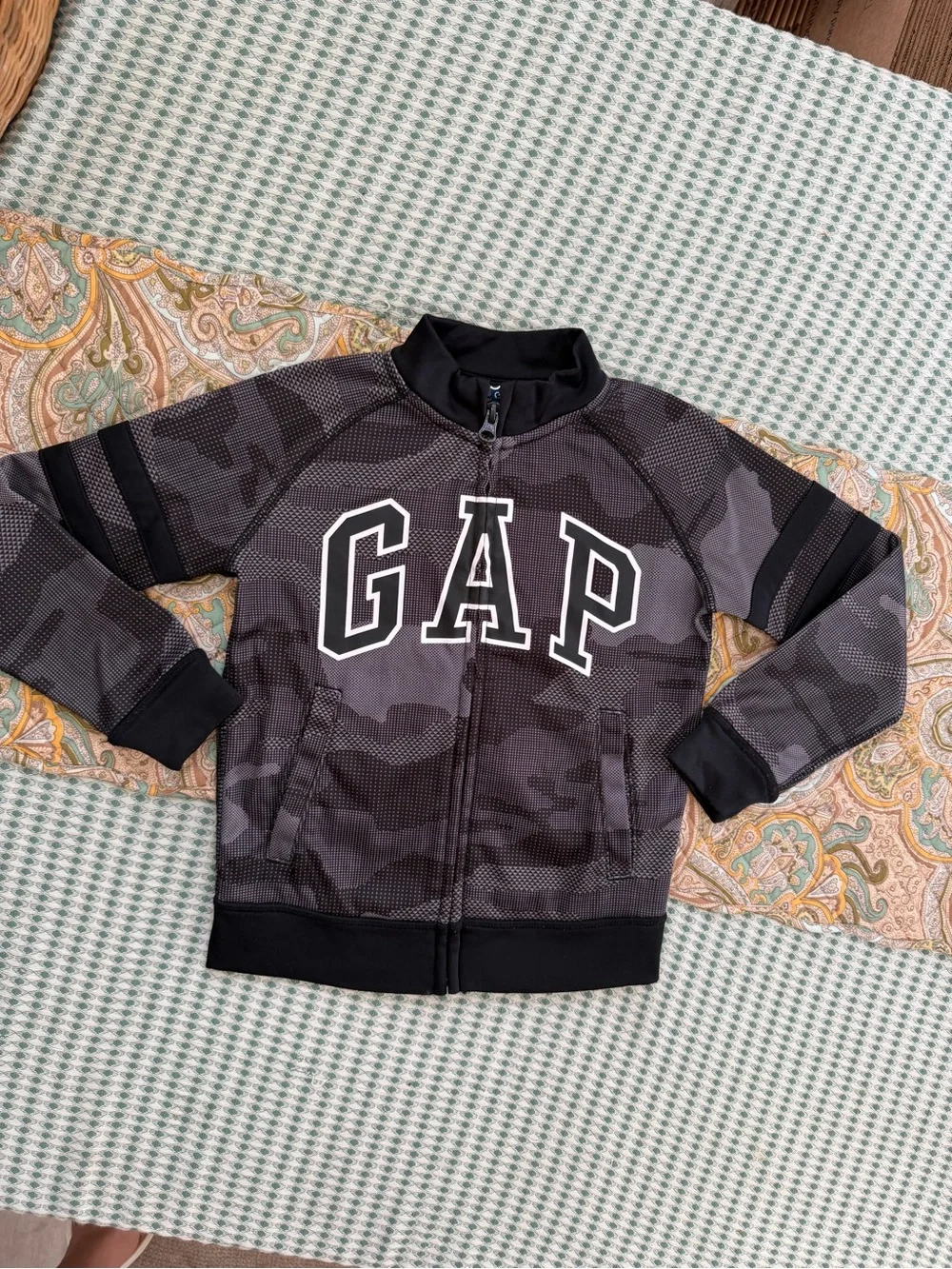Gap Kids GapFit Logo Zip Sweater Jacket Track Jacket Boys Size XS